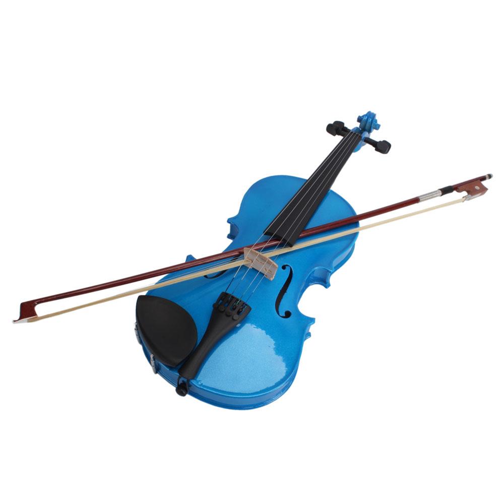 6 Color Optional 3/4 Acoustic Violin Set w/ Case+ Bow + Rosin for